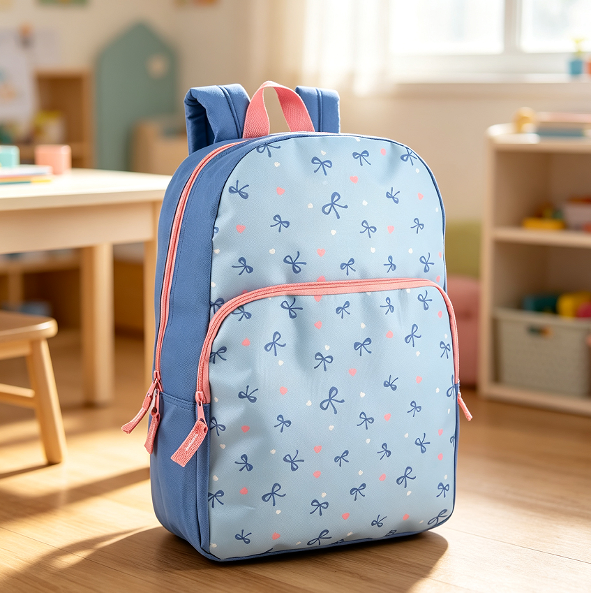 17-Inch Kids Bow Print School Rucksack