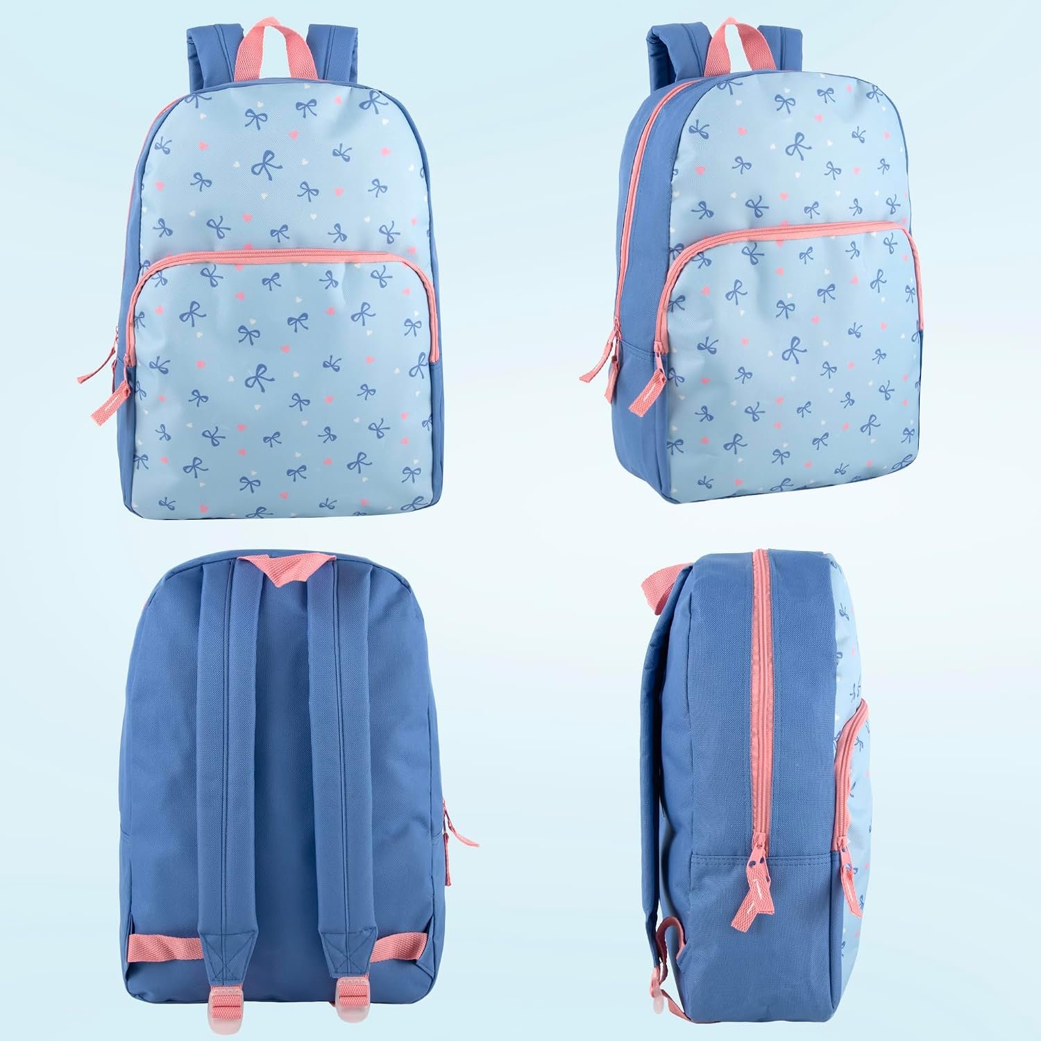 17-Inch Kids Bow Print School Rucksack - Image 2