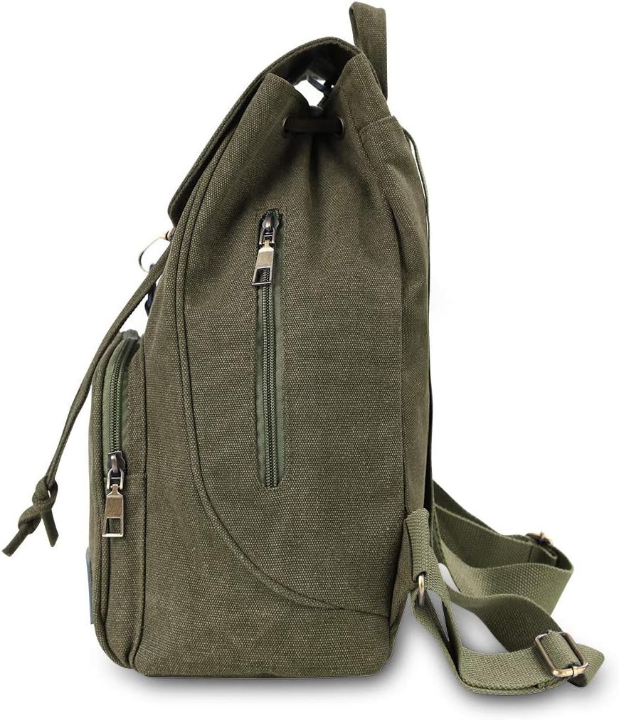 Green Canvas Casual Outdoor Sports Daypack - Image 2