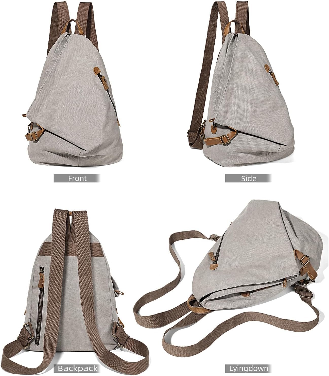 Large Canvas Vintage Outdoor Travel Backpack - Image 2