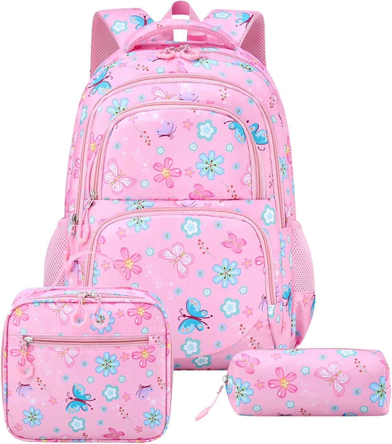 Polka Dot Floral Girls School Backpack