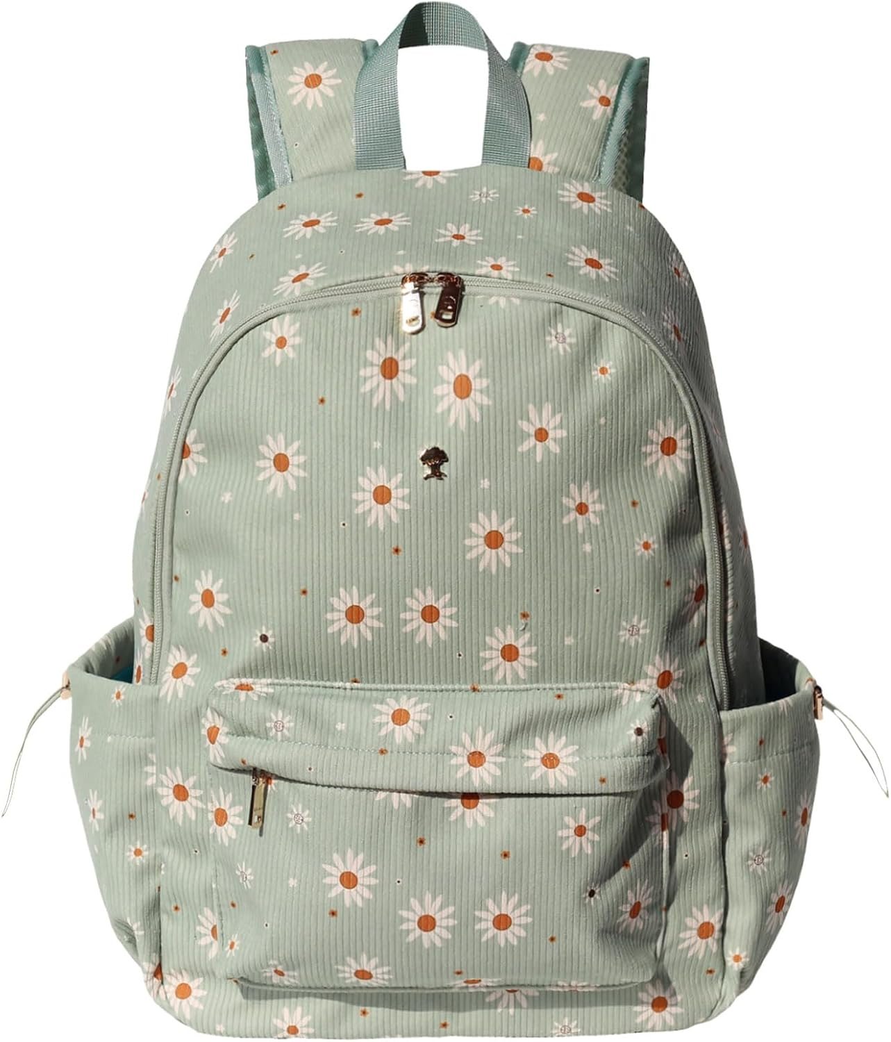 Corduroy Matcha Daisy 17-Inch Laptop Bag