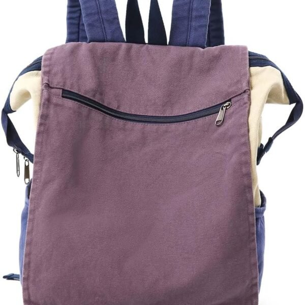Colour-Block Canvas Lightweight Casual Men Backpack