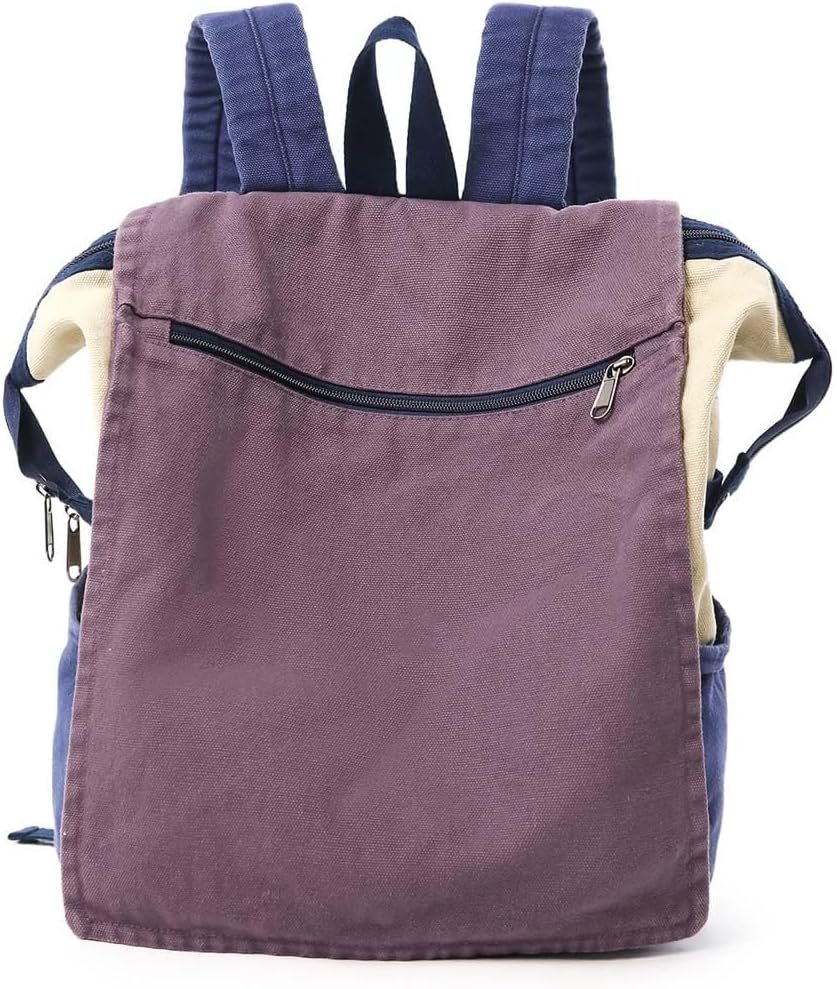 Colour-Block Canvas Lightweight Casual Men Backpack