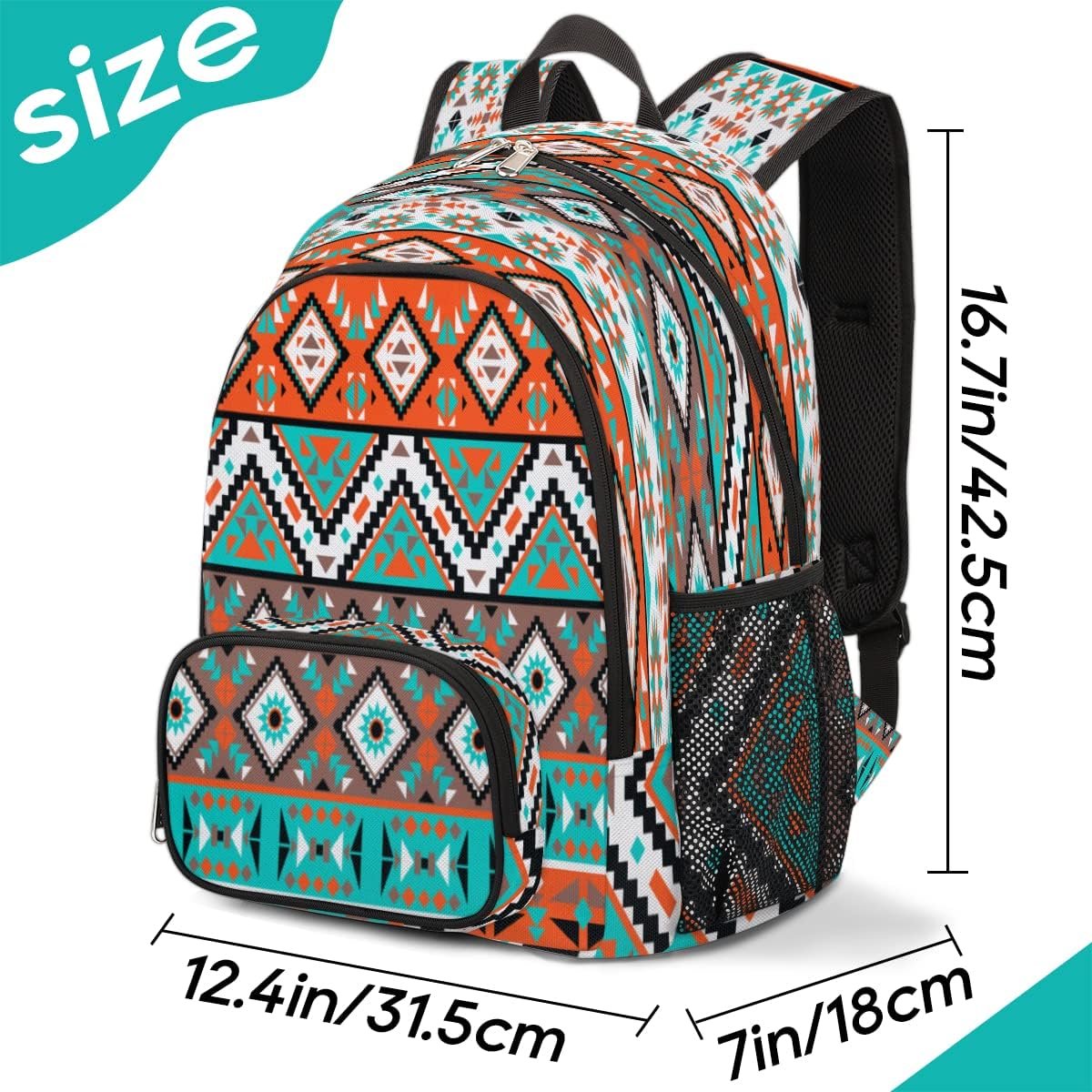 Tribal Pattern School Rucksack for Teens - Image 2