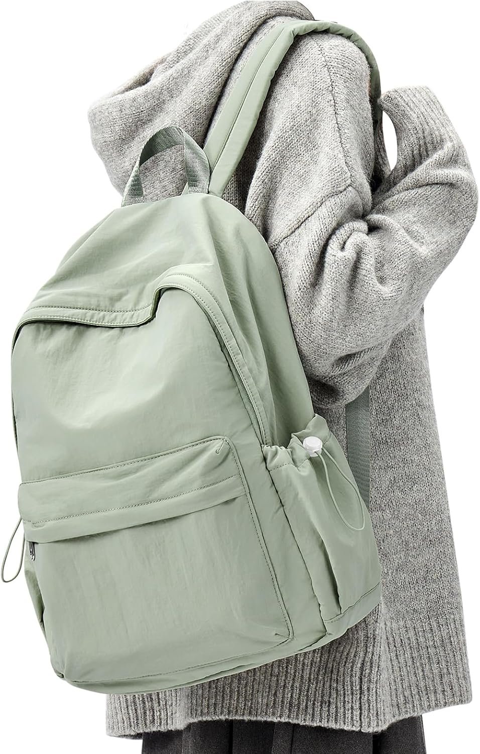 Green Aesthetic Medium Lightweight School Daypack