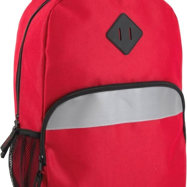 17-Inch Red Reflective Kids School Backpack