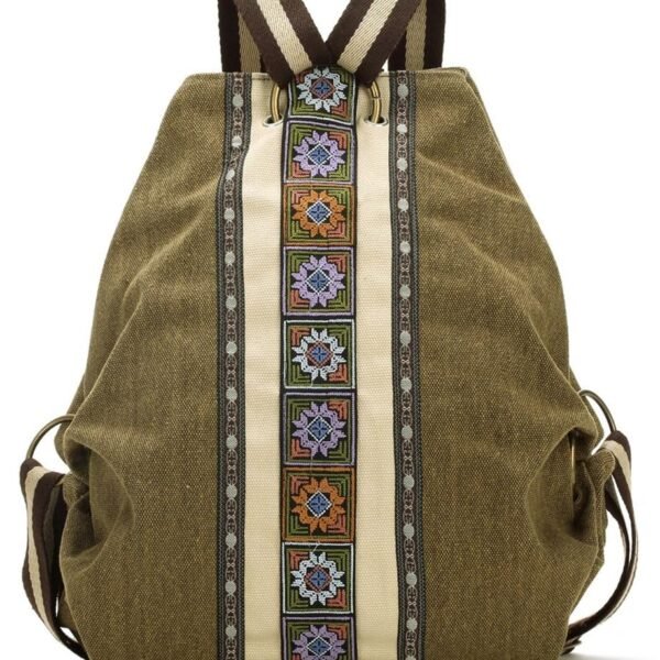 Vintage Heavy-Duty Anti-Theft Canvas Women Daypack
