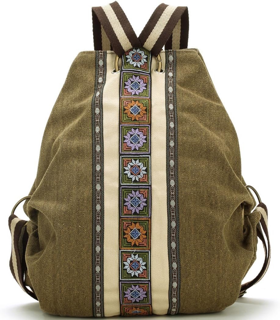 Vintage Heavy-Duty Anti-Theft Canvas Women Daypack